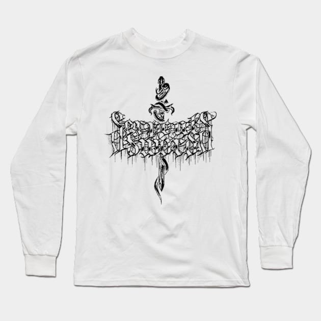 Serpent's Sword Black Logo Long Sleeve T-Shirt by Serpent’s Sword Records